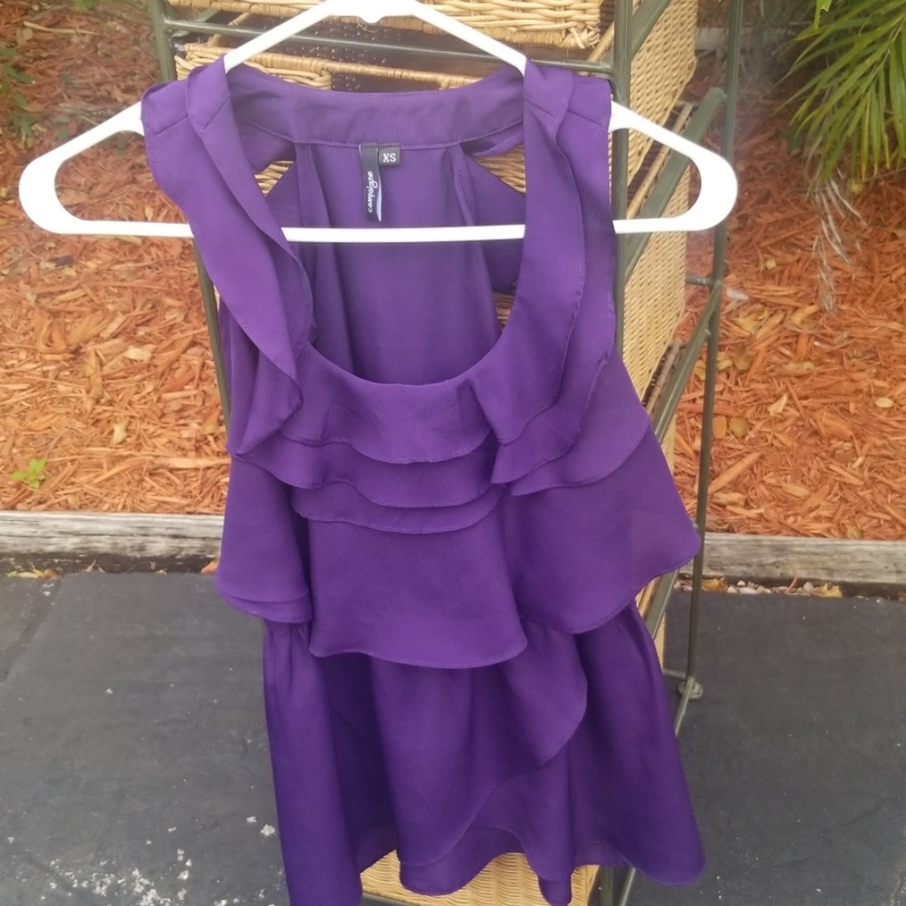 Beautiful Purple racerback ruffle top